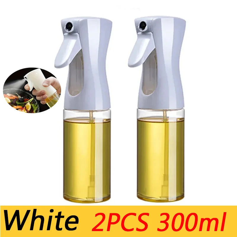200/300/500m LOil Spray Plastic Household Kitchen Oil Spray Bottle or Oil Brush Nebulizing Mist Filling Cooking Dual Use BBQ